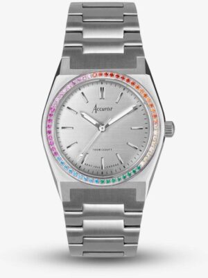 Accurist Origin Ladies Rainbow Set Silver Watch 70015